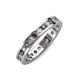 3 - Celina 2.40 mm Round Smoky Quartz and Lab Grown Diamond Eternity Band 