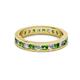 2 - Celina 2.70 mm Round Green Garnet and Lab Grown Diamond Eternity Band 