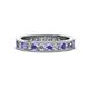 1 - Celina 2.70 mm Round Tanzanite and Lab Grown Diamond Eternity Band 