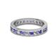 2 - Celina 2.70 mm Round Tanzanite and Lab Grown Diamond Eternity Band 