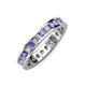 3 - Celina 2.70 mm Round Tanzanite and Lab Grown Diamond Eternity Band 
