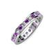 3 - Celina 2.70 mm Round Amethyst and Lab Grown Diamond Eternity Band 