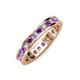 3 - Celina 2.70 mm Round Amethyst and Lab Grown Diamond Eternity Band 