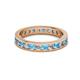 2 - Celina 2.70 mm Round Blue Topaz and Lab Grown Diamond Eternity Band 
