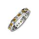 3 - Celina 2.70 mm Round Citrine and Lab Grown Diamond Eternity Band 