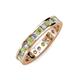 3 - Celina 2.70 mm Round Peridot and Lab Grown Diamond Eternity Band 