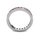 4 - Celina 2.70 mm Round Rhodolite Garnet and Lab Grown Diamond Eternity Band 