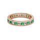 2 - Celina 2.70 mm Round Emerald and Lab Grown Diamond Eternity Band 