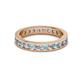 2 - Celina 2.70 mm Round Aquamarine and Lab Grown Diamond Eternity Band 