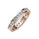 3 - Celina 2.70 mm Round Aquamarine and Lab Grown Diamond Eternity Band 