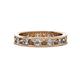 1 - Celina 2.70 mm Round Smoky Quartz and Lab Grown Diamond Eternity Band 