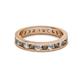 2 - Celina 2.70 mm Round Smoky Quartz and Lab Grown Diamond Eternity Band 