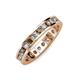 3 - Celina 2.70 mm Round Smoky Quartz and Lab Grown Diamond Eternity Band 