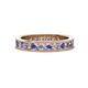 1 - Celina 2.70 mm Round Tanzanite and Lab Grown Diamond Eternity Band 
