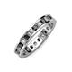 3 - Celina 2.70 mm Round Black Diamond and White Lab Grown Diamond Eternity Band 