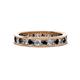 1 - Celina 2.70 mm Round Black Diamond and White Lab Grown Diamond Eternity Band 
