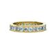 1 - Celina 2.70 mm Round Aquamarine and Lab Grown Diamond Eternity Band 