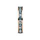 5 - Celina 2.70 mm Round London Blue Topaz and Lab Grown Diamond Eternity Band 
