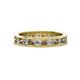 1 - Celina 2.70 mm Round Smoky Quartz and Lab Grown Diamond Eternity Band 