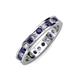 3 - Celina 2.70 mm Round Blue Sapphire and Lab Grown Diamond Eternity Band 