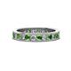 1 - Celina 2.70 mm Round Green Garnet and Lab Grown Diamond Eternity Band 