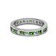 2 - Celina 2.70 mm Round Green Garnet and Lab Grown Diamond Eternity Band 