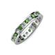 3 - Celina 2.70 mm Round Green Garnet and Lab Grown Diamond Eternity Band 