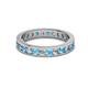 2 - Celina 2.70 mm Round Blue Topaz and Lab Grown Diamond Eternity Band 