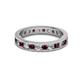 2 - Celina 2.70 mm Round Red Garnet and Lab Grown Diamond Eternity Band 