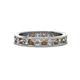 1 - Celina 2.70 mm Round Smoky Quartz and Lab Grown Diamond Eternity Band 