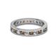 2 - Celina 2.70 mm Round Smoky Quartz and Lab Grown Diamond Eternity Band 