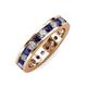 3 - Celina 3.00 mm Round Blue Sapphire and Lab Grown Diamond Eternity Band 