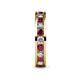 5 - Celina 3.00 mm Round Ruby and Lab Grown Diamond Eternity Band 