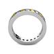 4 - Celina 3.00 mm Round Yellow Sapphire and Lab Grown Diamond Eternity Band 