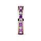 5 - Celina 3.00 mm Round Amethyst and Lab Grown Diamond Eternity Band 
