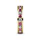 5 - Celina 3.00 mm Round Rhodolite Garnet and Lab Grown Diamond Eternity Band 