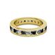 2 - Celina 3.00 mm Round Black Diamond and White Lab Grown Diamond Eternity Band 