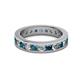 2 - Celina 3.00 mm Round Blue Diamond and White Lab Grown Diamond Eternity Band 