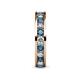 5 - Celina 3.00 mm Round London Blue Topaz and Lab Grown Diamond Eternity Band 