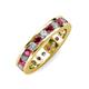 3 - Celina 3.00 mm Round Ruby and Lab Grown Diamond Eternity Band 