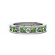 1 - Celina 3.00 mm Round Green Garnet and Lab Grown Diamond Eternity Band 