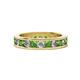 1 - Celina 3.00 mm Round Green Garnet and Lab Grown Diamond Eternity Band 