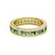 2 - Celina 3.00 mm Round Green Garnet and Lab Grown Diamond Eternity Band 