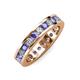 3 - Celina 3.00 mm Round Tanzanite and Lab Grown Diamond Eternity Band 