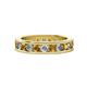 1 - Celina 3.00 mm Round Citrine and Lab Grown Diamond Eternity Band 
