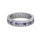 2 - Celina 3.00 mm Round Iolite and Lab Grown Diamond Eternity Band 