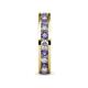 5 - Celina 3.00 mm Round Iolite and Lab Grown Diamond Eternity Band 