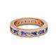 2 - Celina 3.00 mm Round Iolite and Lab Grown Diamond Eternity Band 