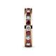 5 - Celina 3.00 mm Round Red Garnet and Lab Grown Diamond Eternity Band 