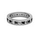 2 - Celina 3.00 mm Round Black Diamond and White Lab Grown Diamond Eternity Band 